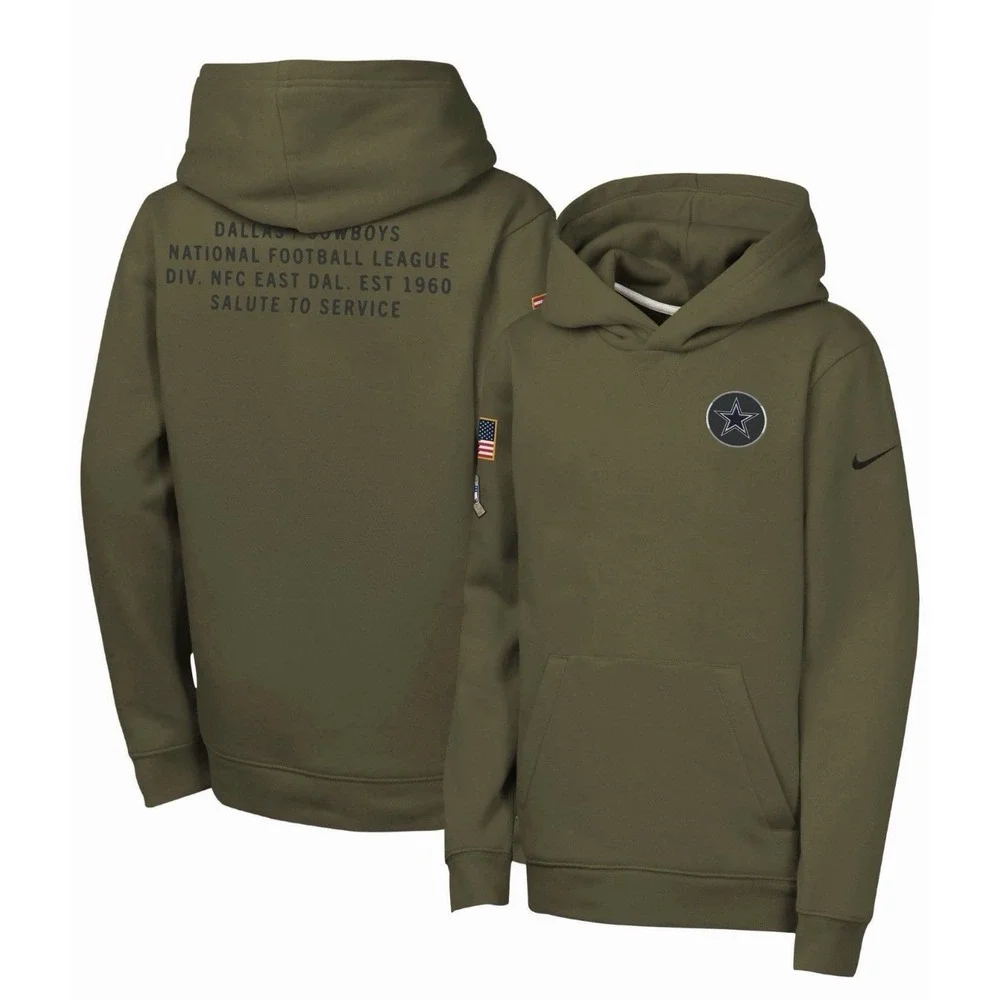 Nike Dallas Cowboys Salute To Service Military Hoodie Youth‎ Large 14-16 NWT